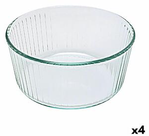 Форма за Печене Pyrex Classic Суфле 21 x 21 x 10 cm Прозрачен Cтъкло (4 броя)