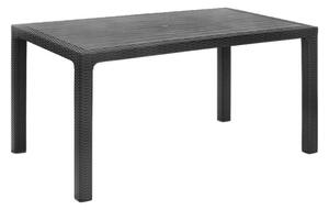 Маса Kalan TopMebel от полипропилен в антрацитен цвят, 150x90x75 см
