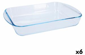 Ястие за печене Pyrex Classic Квадратен 35 x 23 x 6 cm Прозрачен Cтъкло (6 броя)