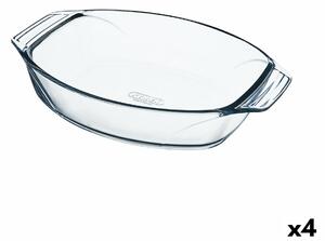 Ястие за печене Pyrex Irresistible Овална 39,5 x 27,5 x 7 cm Прозрачен Cтъкло (4 броя)