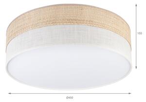 Таванно осветително тяло SIRJA BOHO 2xE27/15W/230V Ø 45 см бежово/кремаво