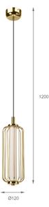 LED полилей на кабел BONNIE LED/15W/230V 3000K златен