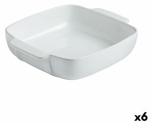 Ястие за печене Pyrex Signature Квадратек 29 x 24 x 7 cm Керамика Бял (6 броя)