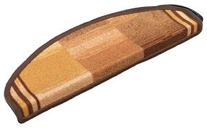 VidaXL Самозалепващи стелки за стълби, 10 бр, 65x21x4 см, кафяви