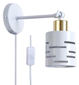 Стенно спот осветително тяло с ключ ELEN 1xE27/35W/230V бяло/златисто