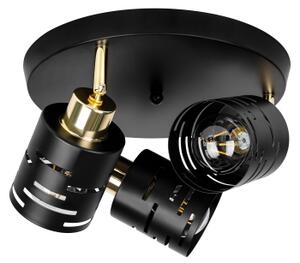 Точково осветително тяло ELEN 3xE27/35W/230V черно/златисто