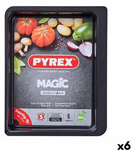 Ястие за печене Pyrex Magic Квадратен Метал 35 x 26 cm 6 броя