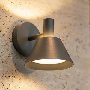 Lucande LED осветително тяло за външна стена Tabena, матово черно, IP44, CCT, Черен, Алуминий, Модерен