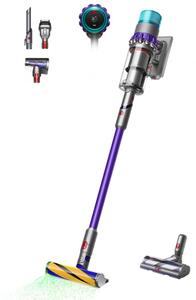 Вертикална прахосмукачка Dyson Gen5detect Absolute 446989-01, 280AW, 135000 об/мин, 0.75l, 70 мин, 3 режима, Никел/лилав