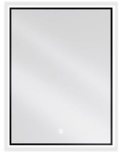 Mexen Erma осветено огледало за баня 60 x 80 см, LED 6000K, антипара, черна рамка