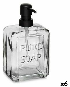 Дозатор за Сапун Pure Soap Кристал Черен Пластмаса 570 ml (6 броя)