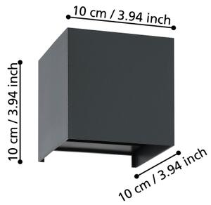 Eglo 901049 - LED аплик VALMONTONE 2xLED/1,5W/230V 3000K черен
