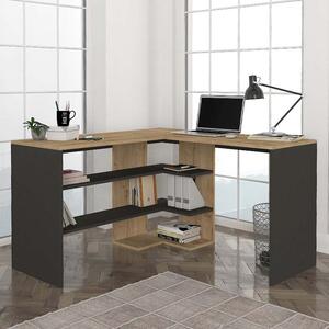 Меламиново бюро Stylo в сапфирен - антрацитен цвят 120x120x73,8см