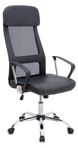 Офис стол Ovis TopMebel с PU и мрежеста материя в черен цвят 63x63x119/129cm