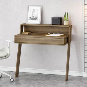 Бюро Cowork от меламин в светъл орехов цвят 94x50x91см