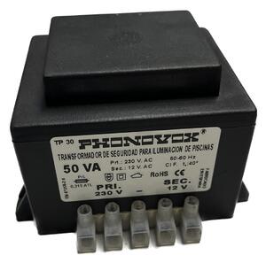 Safety transformer for swimming pool lighting PHONOVOX tp31050 50 VA 12 V 230 V 50-60 Hz 9,8 x 7,9 x 6,4 cm