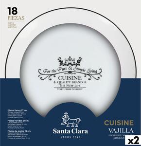 Съдове Santa Clara Cuisine 18 Части Порцелан Кръгъл (2 броя)