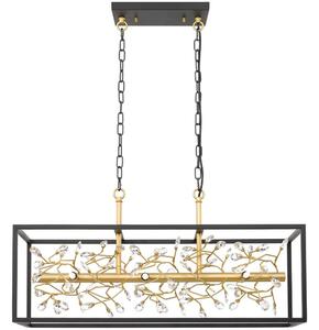 Zuma Line P0578-06C-P7TF - Пендел SPRING 6xG9/33W/230V черен/златист