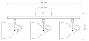 LED Таванна закрепена лампа 3xE14/8W/230V