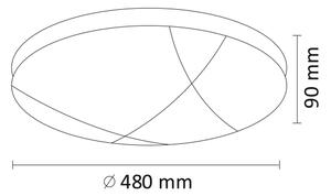 LED Димируем плафон ATLAS LED/72W/230V 3000-6500K + д.у