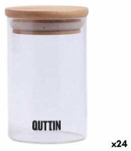 Прозрачен Стъклен Буркан Quttin 6,5 x 11 cm Силикон 250 ml (24 броя)