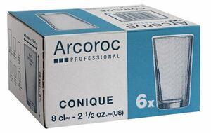 Чаша Arcoroc Conique Прозрачен Cтъкло (6 броя) (8 cl)