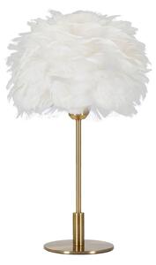 Бяла/златистa настолна лампа (височина 50 cm) Ball Feather – Mauro Ferretti