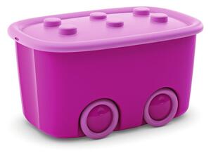 Розова пластмасова детска кутия за съхранение 58x39x32 cm Funny Box – KIS
