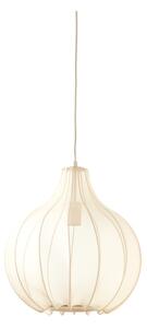 Бежово висящо осветително тяло с текстилен абажур ø 39 cm Elati – Light & Living