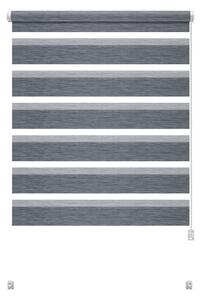 Сива ролетна щора ден и нощ 42,5x150 cm Zebra Natur – Gardinia