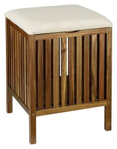 Дървен кош за пране в тъмно естествен цвят 38 l Fondi – Wenko