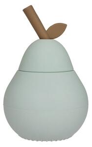 Силиконова детска чаша в цвят мента Pear – OYOY Mini