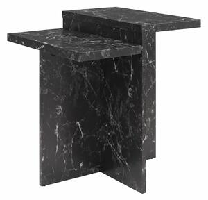 Черна масичка за кафе от декор от мрамор 56x56 cm Brielle – CosmoLiving by Cosmopolitan