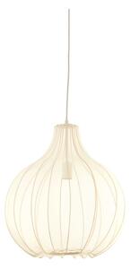 Бежово висящо осветително тяло с текстилен абажур ø 50 cm Elati – Light & Living