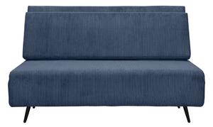 Син разтегателен диван от рипсено кадифе 140 cm Mallory – Støraa