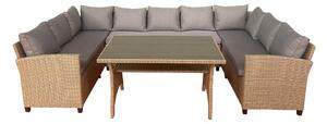 Бежов градински комплект за отдих за 9 души Ventura – Unique Furniture