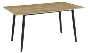 Маса LOZA mdf дъб сонома с черен метален крак 140x80x73см