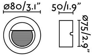FARO 70403 - Външна LED лампа за стена MINI RACING LED/1,2W/230V IP44