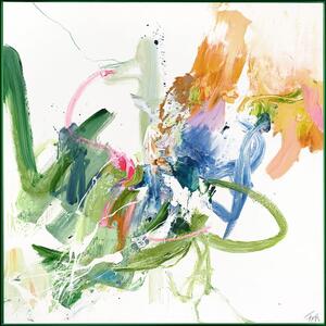Картина с ръчно изрисувани елементи 102x102 cm Confidential Green – Malerifabrikken