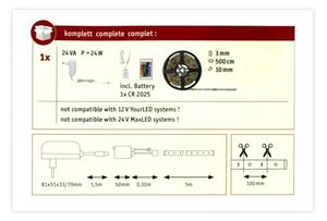 Paulmann 78978 - LED RGB/20W Димируема лента SIMPLED 5м 230V + дистанционно