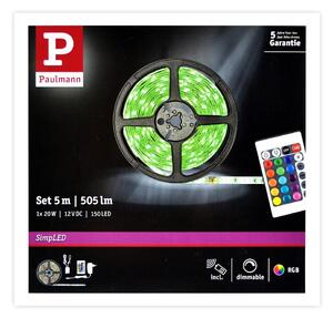 Paulmann 78978 - LED RGB/20W Димируема лента SIMPLED 5м 230V + дистанционно