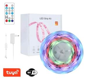 Immax NEO 07734L - LED RGB Димируема лента MUSIC 18W/230V 5m IP65 Wi-Fi Tuya + д.у