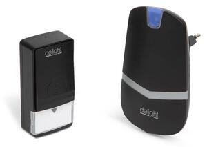 Безжичен звънец за контакт 230V IP44 черен