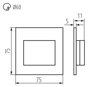 Kanlux 33331 - LED Лампа за стълбище ERINUS LED/1,5W/12V 4000K сива