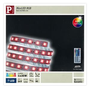 Paulmann 70587 - LED RGB/20W Димируема лента MAXLED 1,5m 230V + дистанционно управление