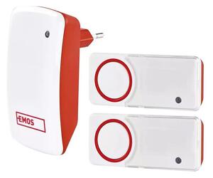 К-кт безжичен звънец за контакт + 2бр. бутони 230V IP44