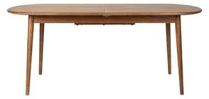 Сгъваема трапезна маса с допълнителна плоча с орехов плот 90x180 cm Twist – Zuiver