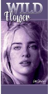 Лилава памучна детска кърпа 70x140 cm Billie Eilish – Jerry Fabrics