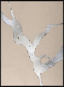 Ръчно рисувана картина 90x120 cm Wild Horizon Silver – Malerifabrikken