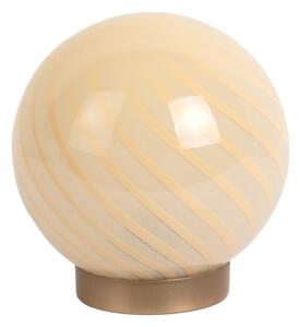 Светложълта настолна лампа със стъклен абажур (височина 17 cm) Summer Globe – Leitmotiv